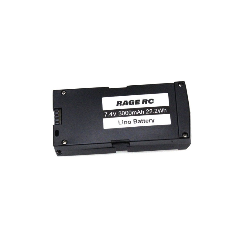 Rage RC 2S 7.4V 3000 mAh Battery w/ Case; Stinger GPS