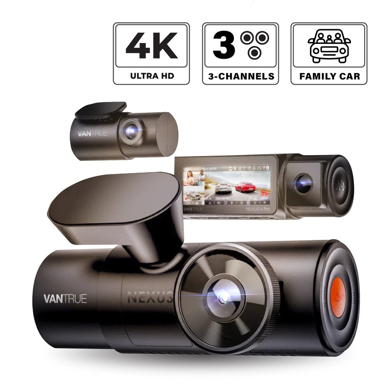 VANTRUE Nexus 4 PRO (N4PRO) 3-Channel 4K Resolution Dash Camera