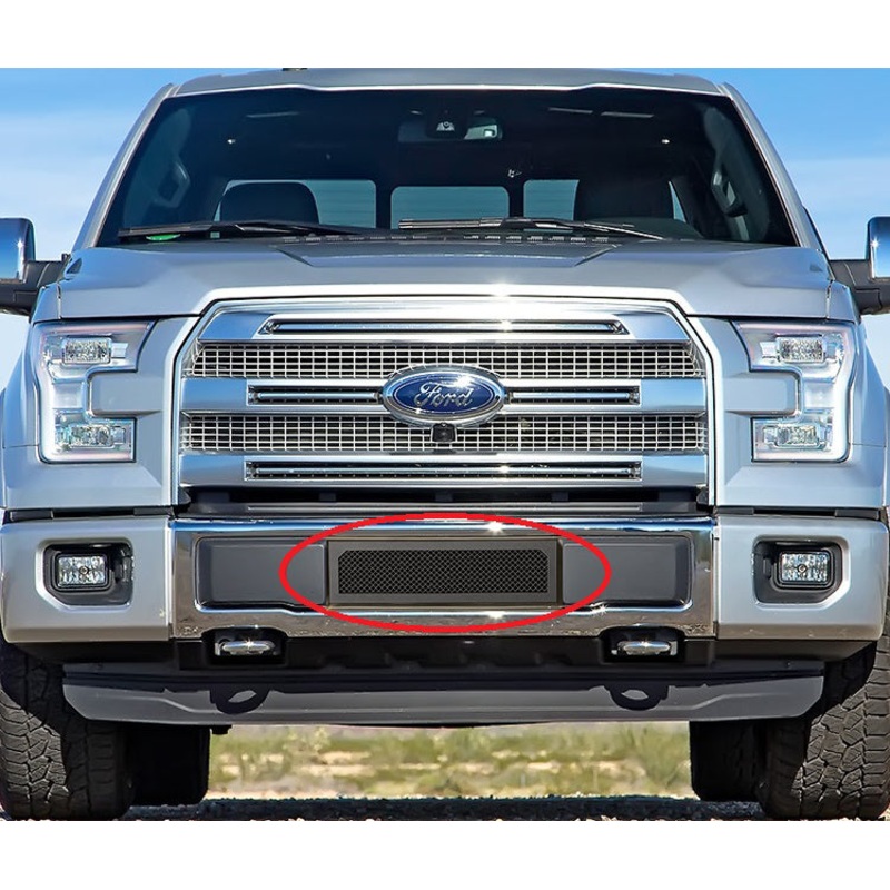 APS GR06GFC13H Lower Bumper Black Wire Mesh Grille Fits 2015-2017 Ford F-150