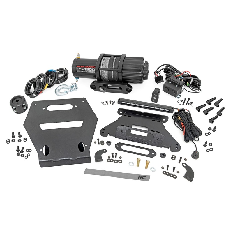 LED Light | Winch Mount | RS4500S | 10″ Black Slimline | Polaris RZR Pro R
