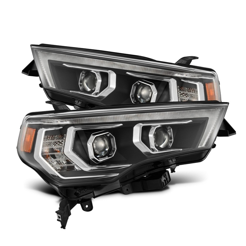 ALPHAREX 2014-2023 Toyota 4Runner MK II LUXX-Series LED Projector Headlights Black