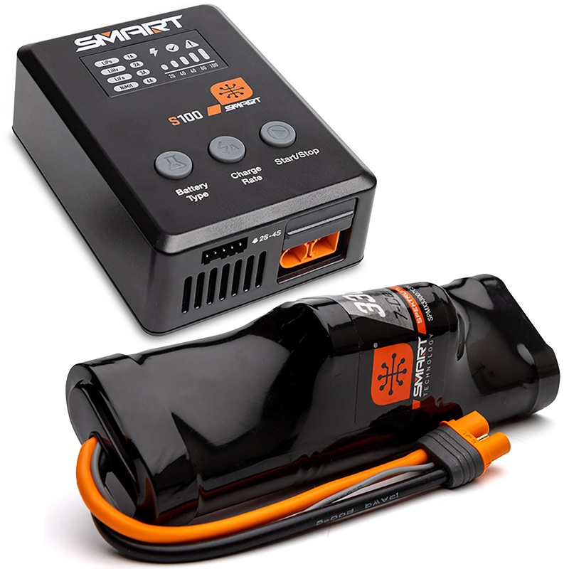 Spektrum Smart Powerstage Surface Bundle: 3300mAh 7-Cell NiMH Battery / S100 Charger