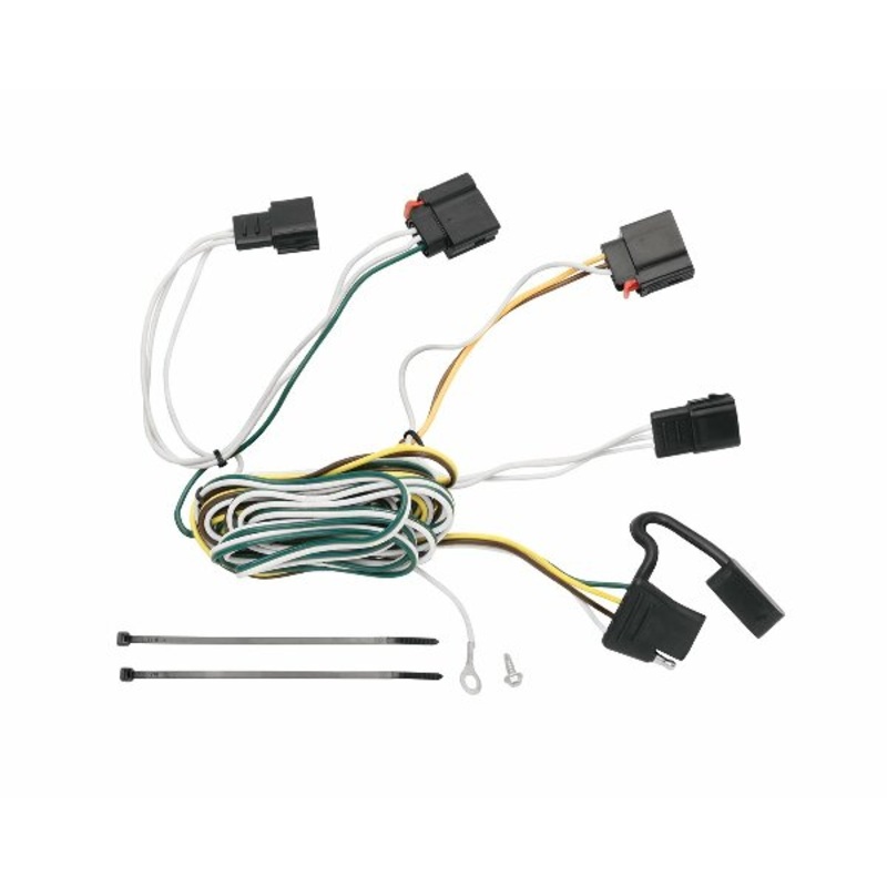 Tekonsha 118425 T-One T-Connector Harness, 4-Way Flat, Compatable with 2007-2013 Jeep Grand Cherokee Black