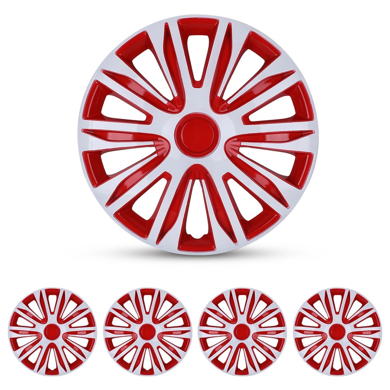 WINJET 13 inch Hubcaps Wheel Covers 5083 – White & Red