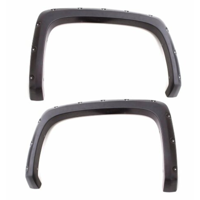 Lund RX125S Elite Series Black Rivet Style Fender Flare (Smooth Finish, 4pc Set)