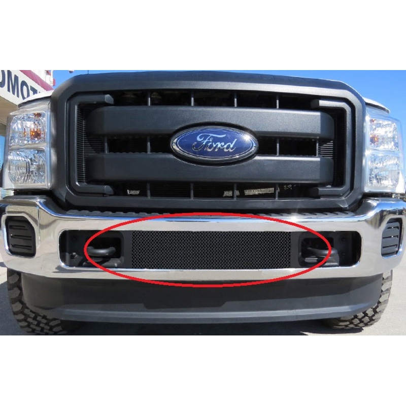 APS GR06GFH29G Lower Bumper Black Wire Mesh Grille Fits 2011-2016 Ford F-250 SD