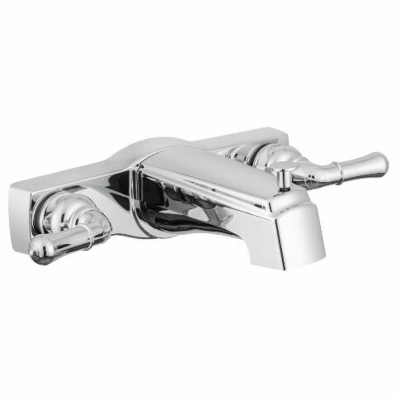 Dura Faucet Economical Two Handle Classic Tub and Shower Faucet Diverter Compatible with Handheld Shower (Chrome Polished)