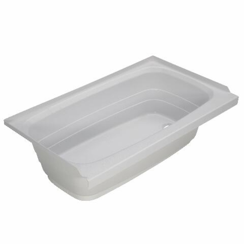 Lippert Replacement 24″ x 40″ White Bathtub with Right Drain, Scratch-Resistant ABS Acrylic Compatible with RVs, Travel Trailers, 5th Wheels, Motorhomes – W2440RHSPK