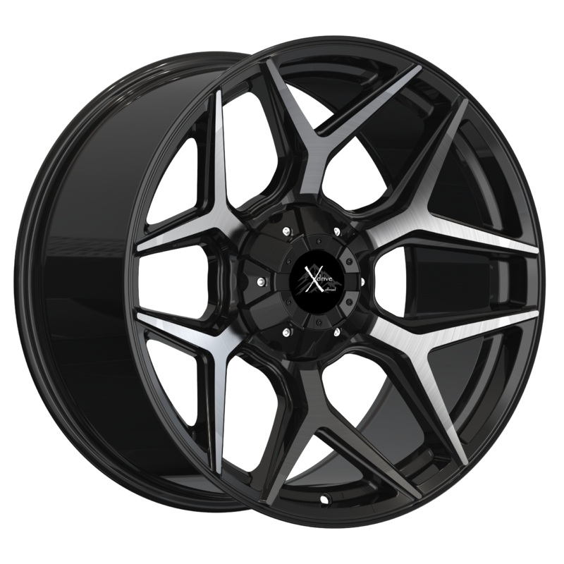 Xdrive Offroad 20X10 X003 Offroad Wheels 6X135/139.7 PCD -19mm Offset Gloss Black Brushed Tint Rims