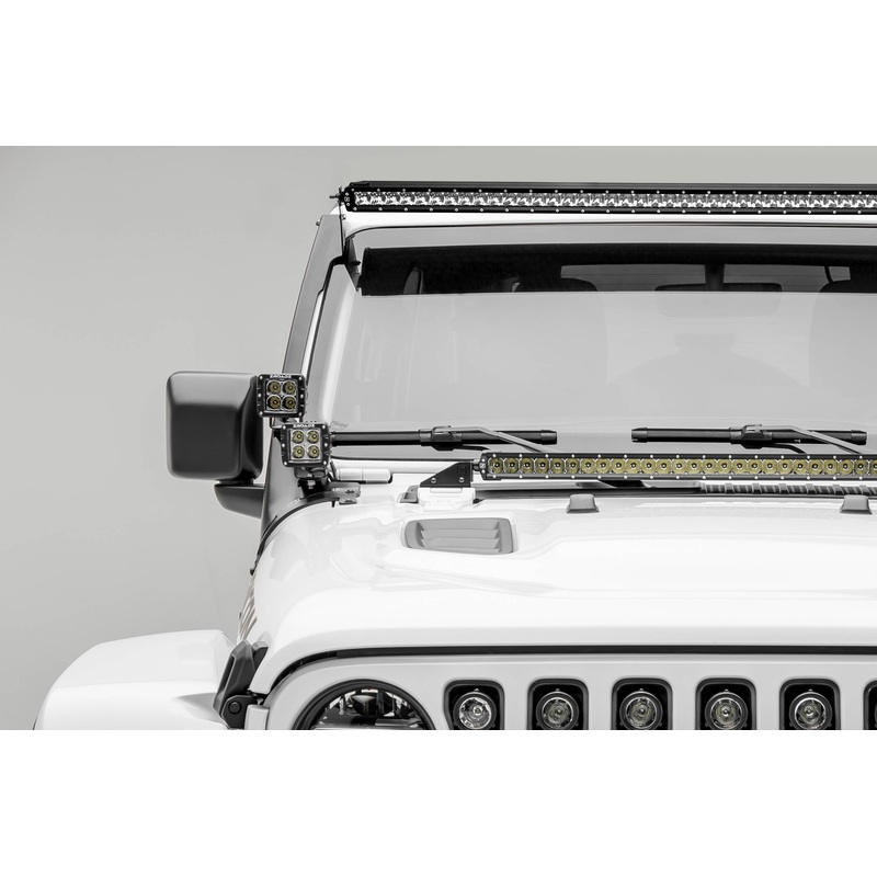 ZROADZ Z374831-KIT4S Black Mild Steel Front Roof LED Kit Fits 2019-2023 Jeep Gladiator