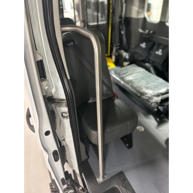 STAINLESS SLIDING DOOR HANDRAIL, LEFT OR RIGHT SIDE TRANSIT