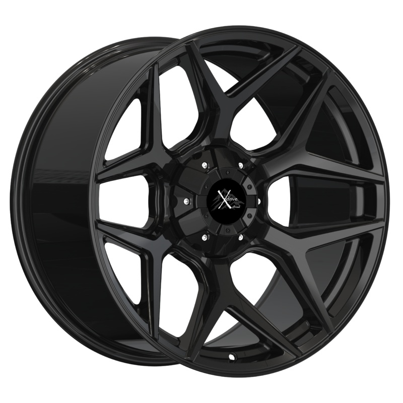 Xdrive Offroad 22X10 X003 Offroad Wheels 6X135/139.7 PCD -25mm Offset Gloss Black Rims