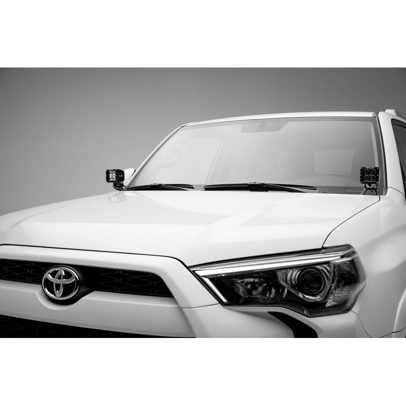 ZROADZ Z369491-KIT2 Black Mild Steel Hood Hinge LED Kit Fits 2014-2020 Toyota 4Runner