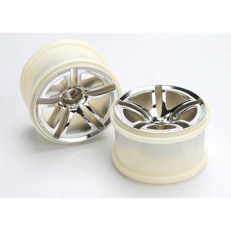 Traxxas Wheels Twin Spoke Chrome 2.8 Front