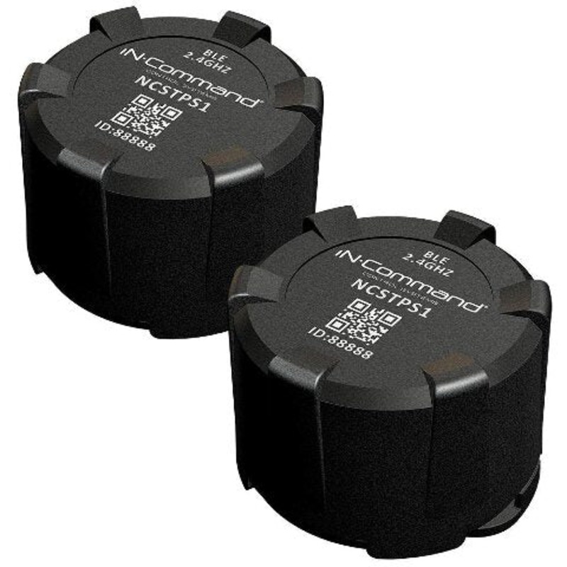 iN-Command NCTP1002 Two-Sensor Tire Pressure Monitoring System, 2 Bluetooth-Enabled Tire Pressure Monitoring Sensors, Tire Pressure and Temperature