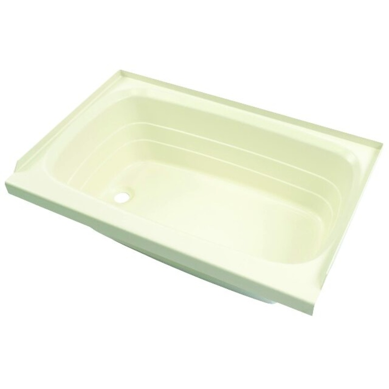 Lippert Replacement 24″ x 36″ Parchment Bathtub with Left Drain, Scratch-Resistant ABS Acrylic Compatible with RVs, Travel Trailers, 5th Wheels, Motorhomes – P2436LHSPK