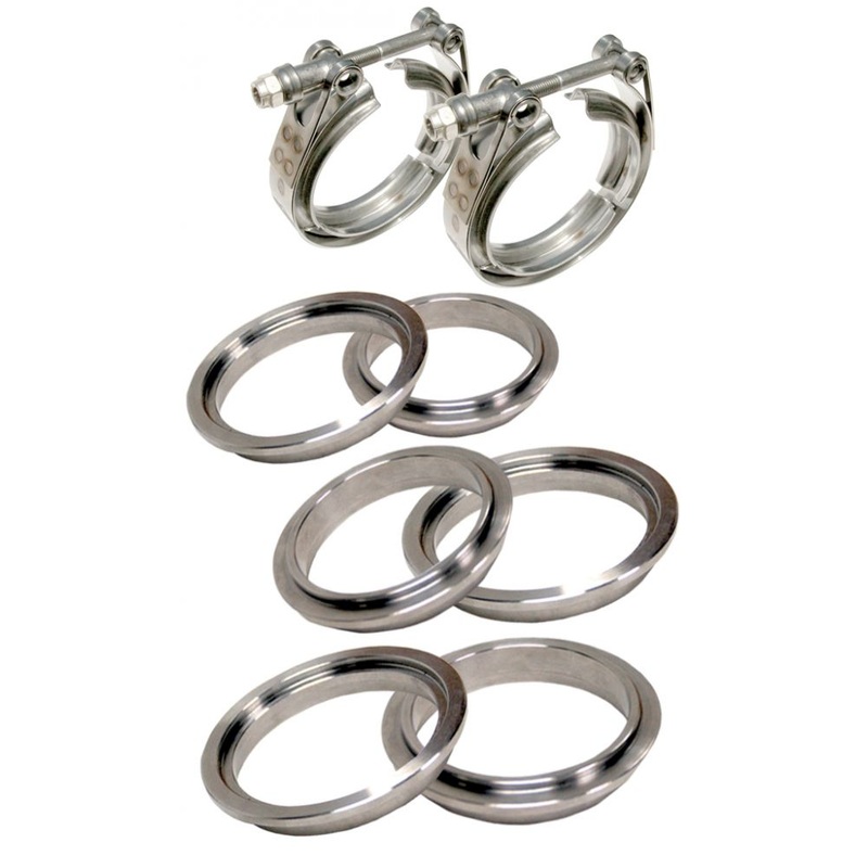 4 Inch V Band Clamp Stainless Steel 8 Piece Set 2C 3M 3F PPE Diesel