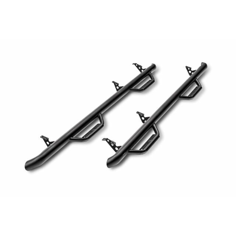 RealTruck Nerf Steps Compatible with Ford F-150 | Cab Length, Heavy Duty Steel, Textured Black | F1585CC-TX | Compatible with Ford F-150,  Raptor, 2022-2023 Lightning SuperCrew, SRW Gas. 2018-2023