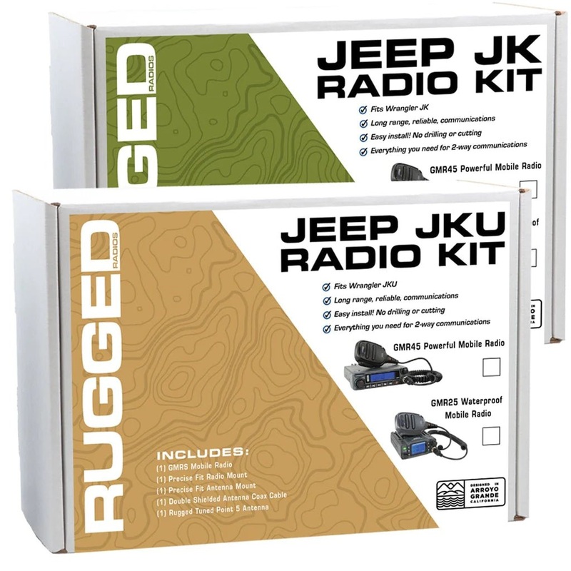 Rugged Two-Way GMRS Mobile Radio Kit for Jeep Wrangler JK (2007-2018)