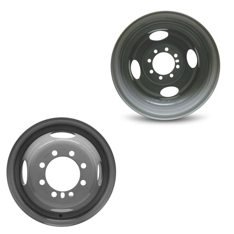 16×6 Road Ready RRW-3036 Grey PRE-99 FORD DUALLY Wheels 8×6.5 Pair (Fits Stock Tire Sizing)