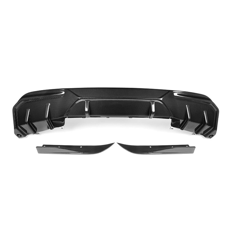 2022+ BMW i4 Carbon Fiber X Style 3 Piece Rear Diffuser | G26