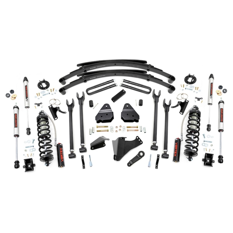 Rough Country 6 Inch Lift Kit Diesel 4 Link RR Spring C/O V2 Fits Ford F-350 4WD 2005-2007