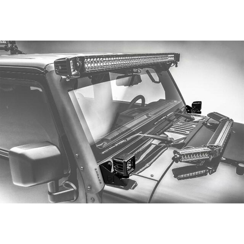 ZROADZ Z374814 Black A-Pillar LED Mount Jeep Wrangler 2007-2016 JEEP WRANGLER JK