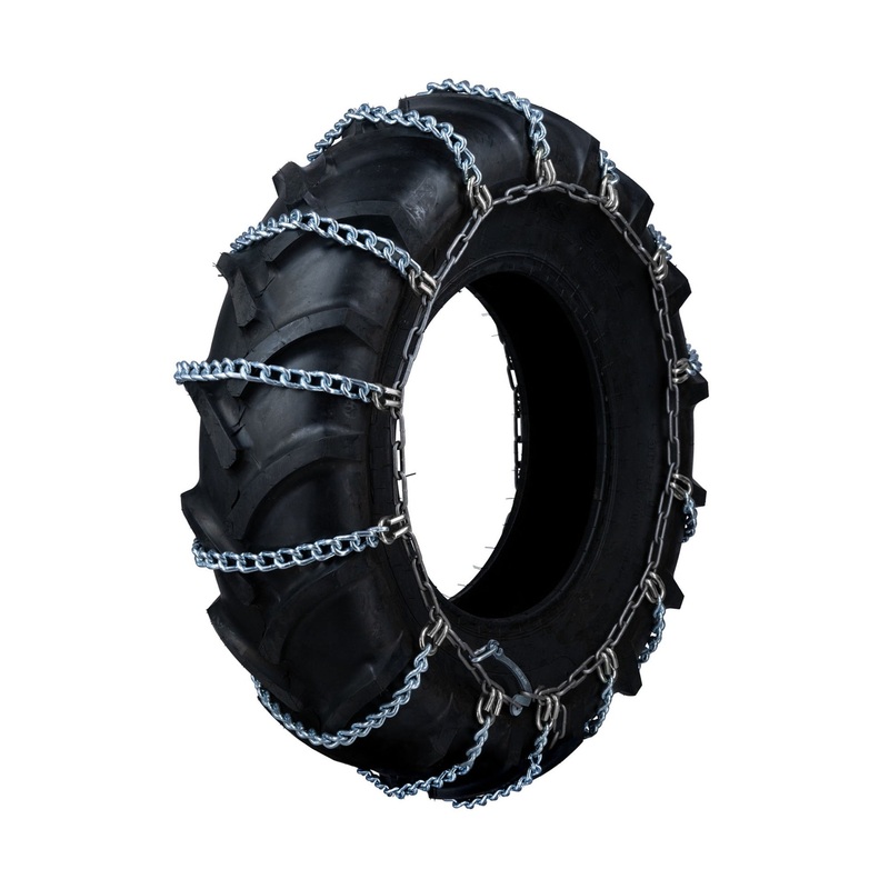 12.4-34 Fieldmaster Round Twist 4 Links Tractor Chains – 1 Pair