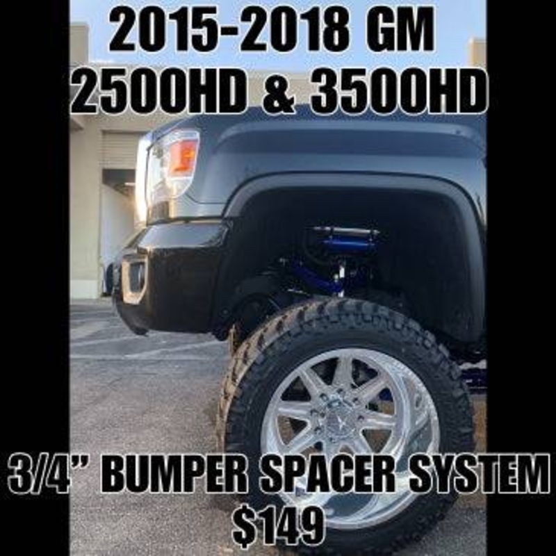 2015-2019 GMC/Chevrolet 2500/3500 3/4″ BUMPER SPACER KIT