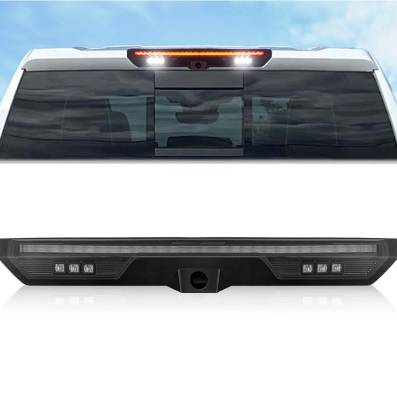 2020-2024 GMC/Chevrolet 1500/2500/3500 Smoked LED Third Brake (For Models WITH 1 Cargo Bed Camera)