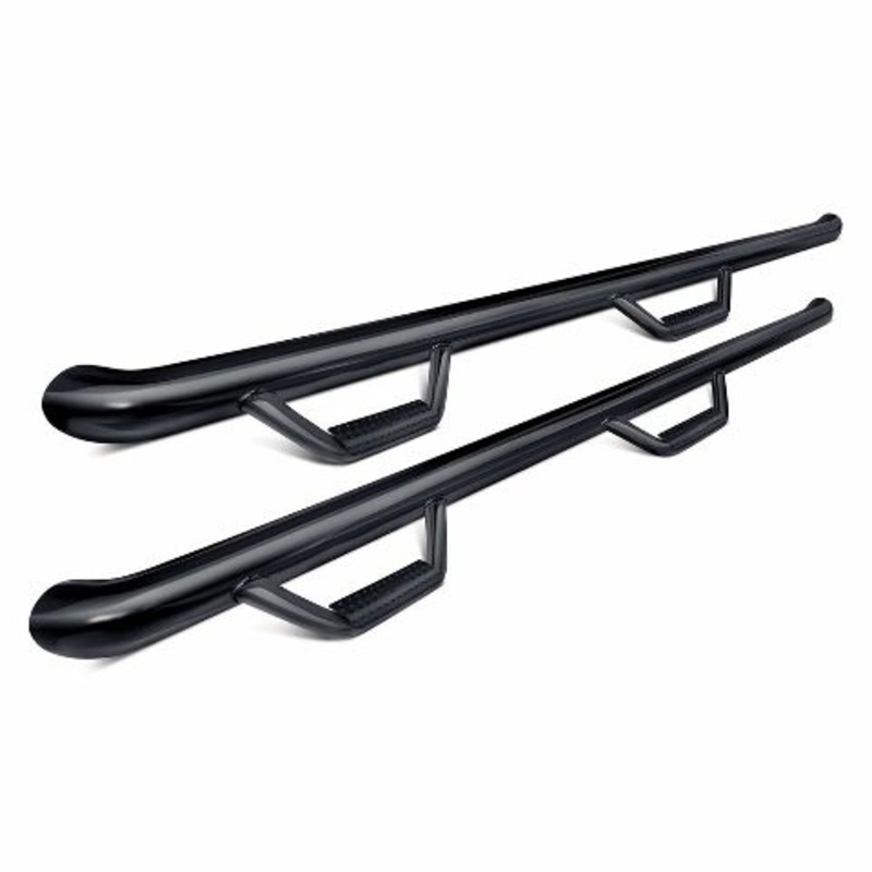 RealTruck Nerf Steps Compatible with Toyota Tacoma | Wheel-to-Wheel, Heavy Duty Steel, Gloss Back | T1580CC | Compatible with Toyota Tacoma Double Cab 5′ Short Bed, SRW Gas. 2016-2022