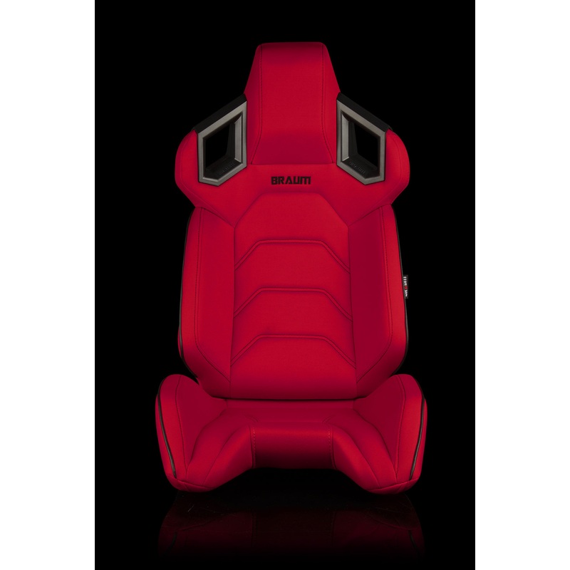 Universal BRAUM ALPHA-X SERIES RACING SEATS (RED CLOTH)  PAIR
