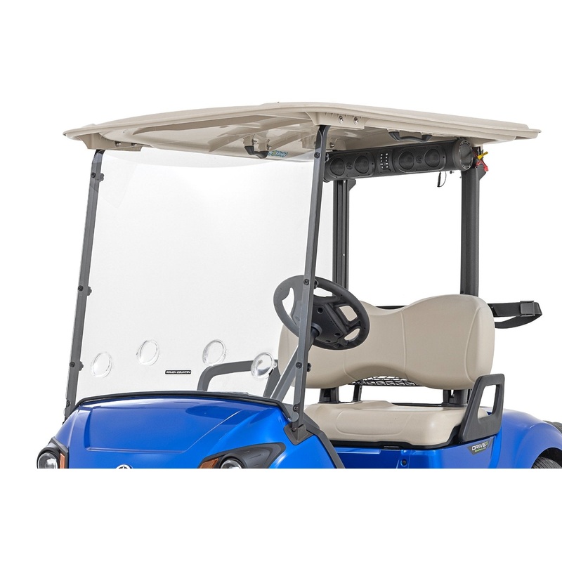 Vented Full Windshield | Scratch Resistant | Yamaha Drive2 Golf Cart