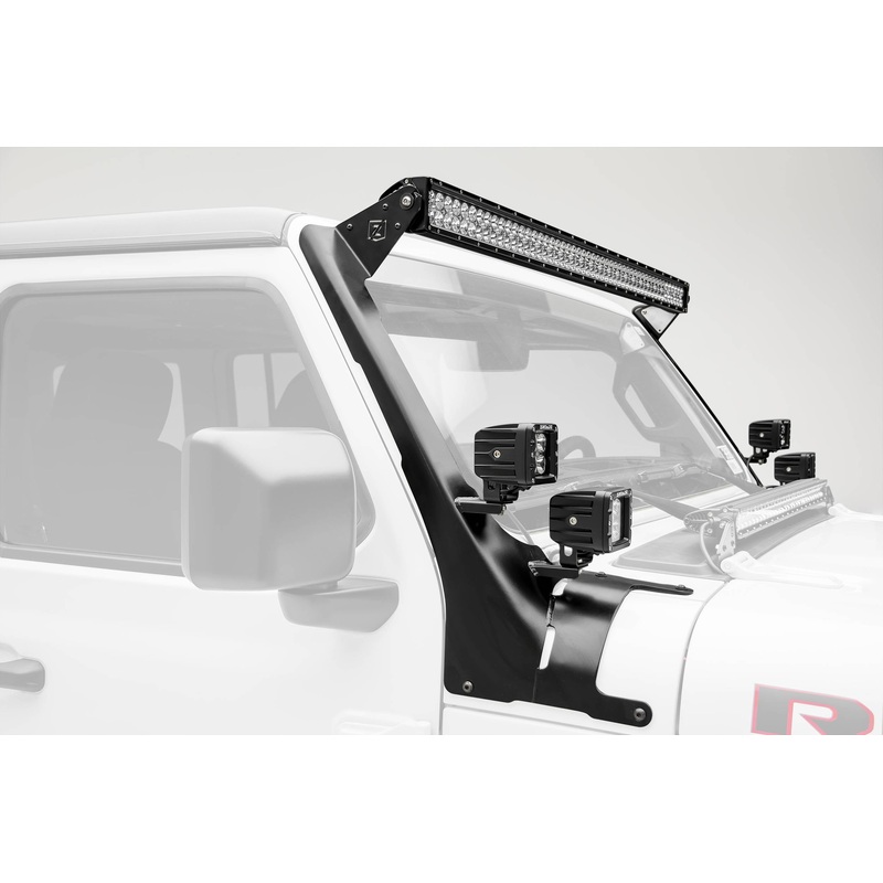 ZROADZ Z374831-KIT4 Black Mild Steel Front Roof LED Kit Fits 2019-2023 Jeep Gladiator