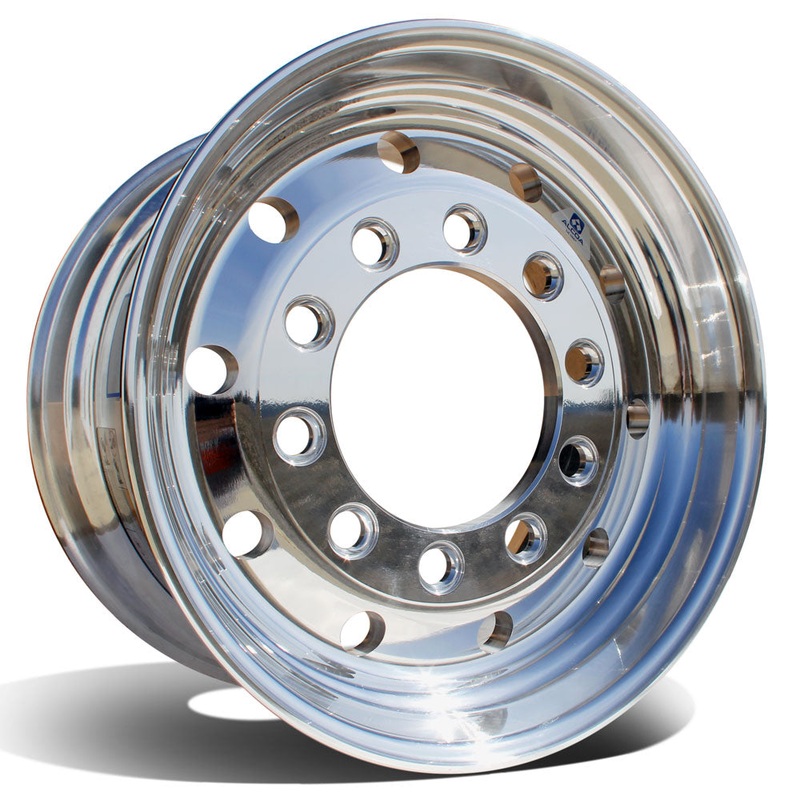 22.5×12.25 Alcoa 10×11.25″ Stud Pilot High Polish Both Sides (2.75″ offset)