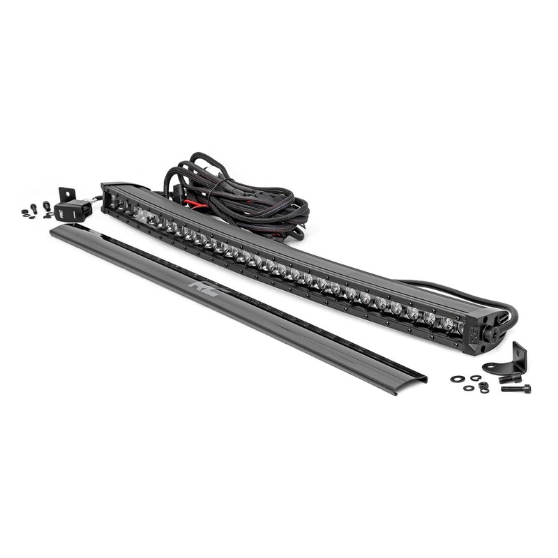 30 Inch Black Series LED Light Bar | Curved | Single Row | Cool White DRL
