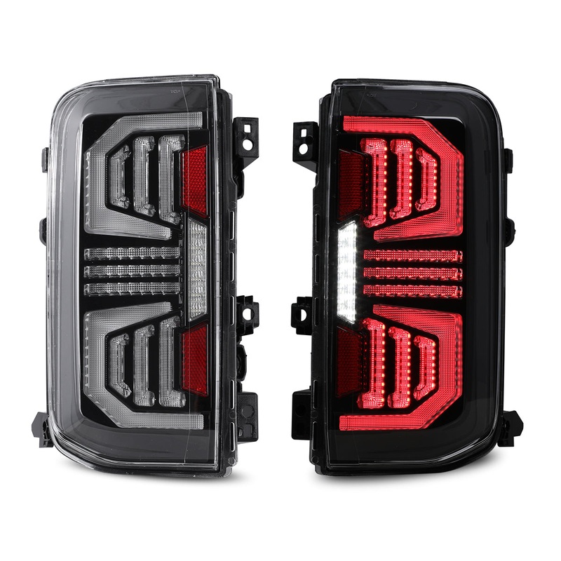 For 2021-2025 Ford Bronco 2 Door/4 Door LED Tail Light – Glossy Black/Clear