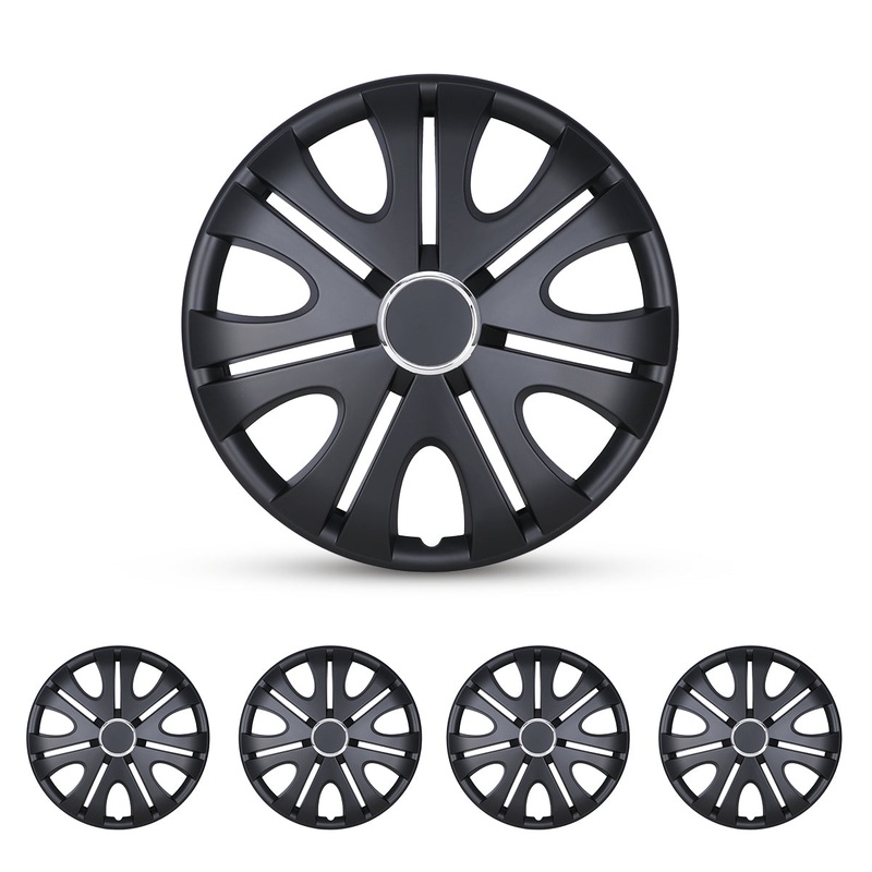 WINJET 15 inch Hubcaps Wheel Covers 5082 – Matte Black