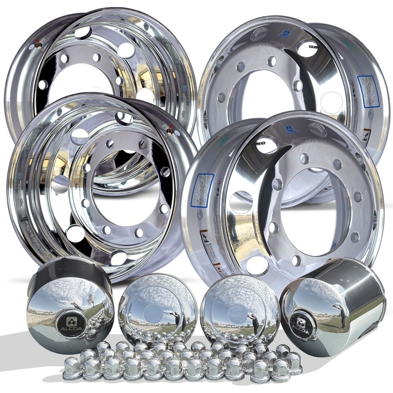 Alcoa 19.5×6.75 8x275mm High Polished on Both Sides Wheel Kit (Topkick & Kodiak)