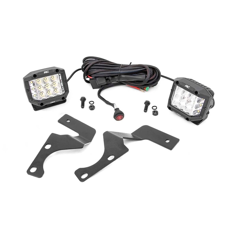LED Light Kit | Ditch Mount | 3″ Chrome Wide Angle Pair
