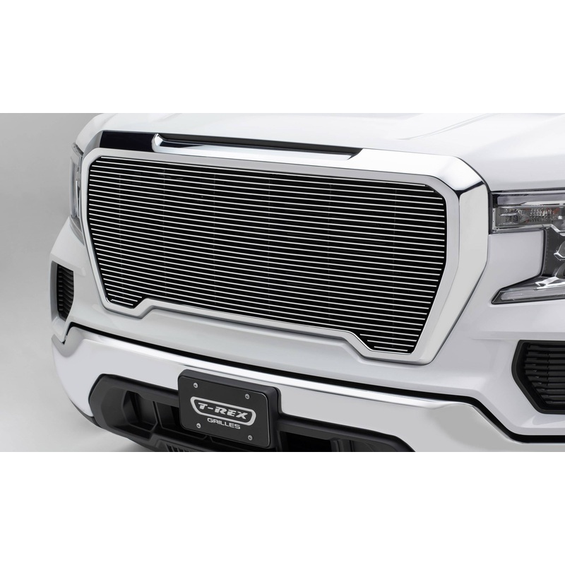 T-REX Grilles 20213 Polished Aluminum Horizontal Grille Fits 2019-2022 GMC Sierra 1500 SLE Sierra 1500 SLT Sierra 1500 Eleveation Sierra 1500 AT4 Sierra 1500 Denali
