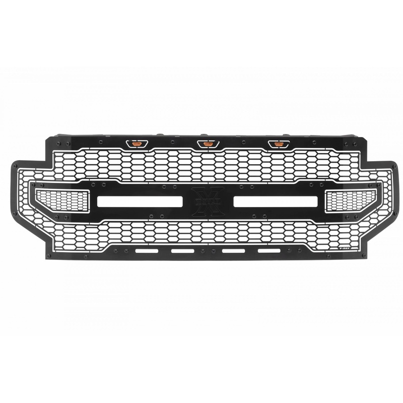 T-REX Grilles 7715571-BR Black Mild Steel Laser Cut Pattern Grille Fits 2020-2022 Ford SuperDuty F-250/F-350/F-450/F-550