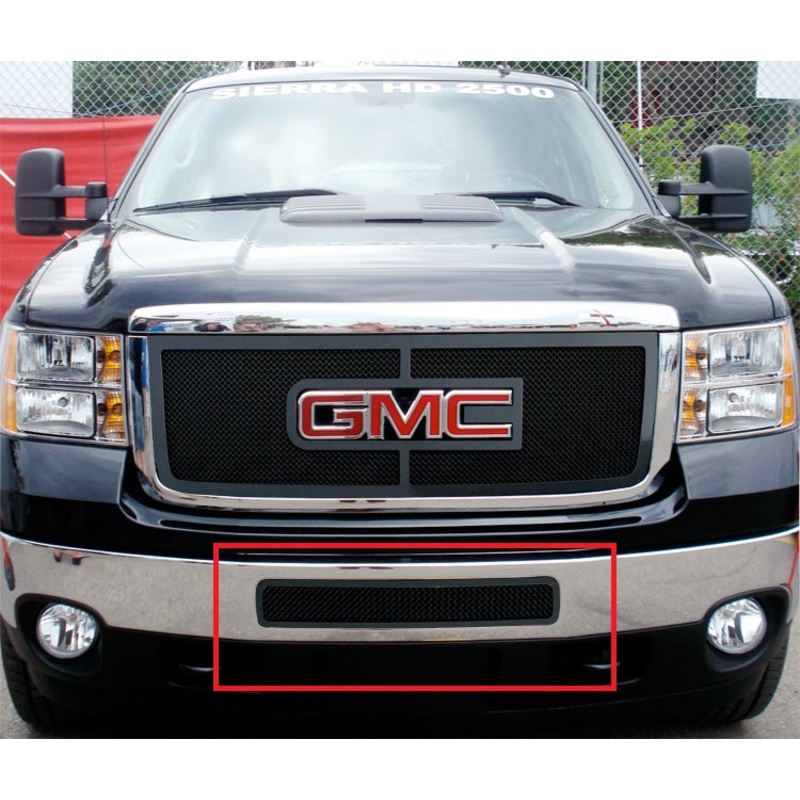 APS GR07GFH35H Lower Bumper Black Wire Mesh Grille Fits 2011-2014 GMC Sierra 2500 HD