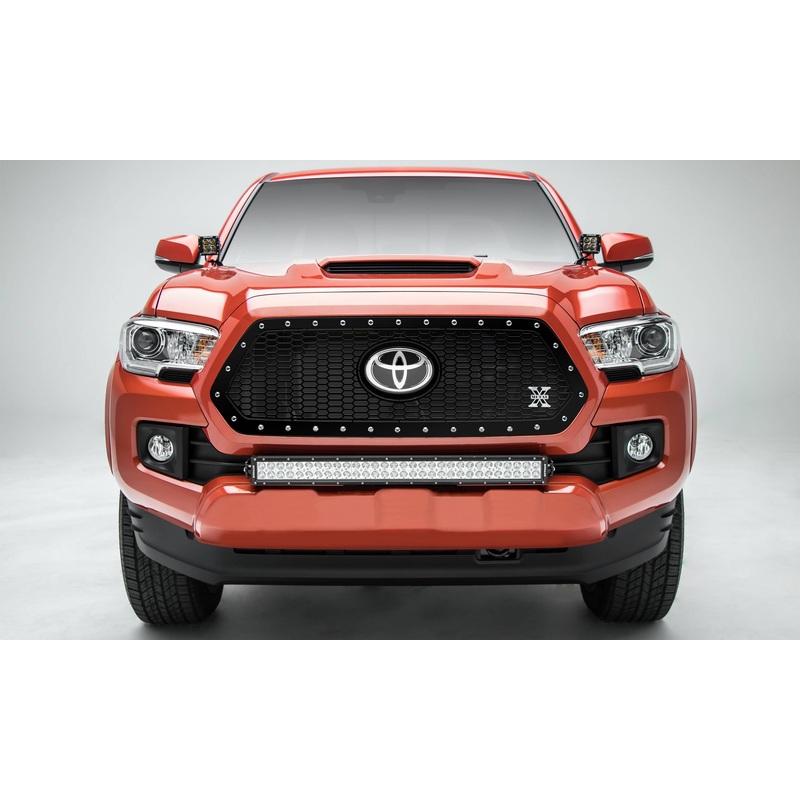 T-REX Grilles 7719511 Black Mild Steel Laser Cut Pattern Grille Fits 2018-2023 Toyota Tacoma
