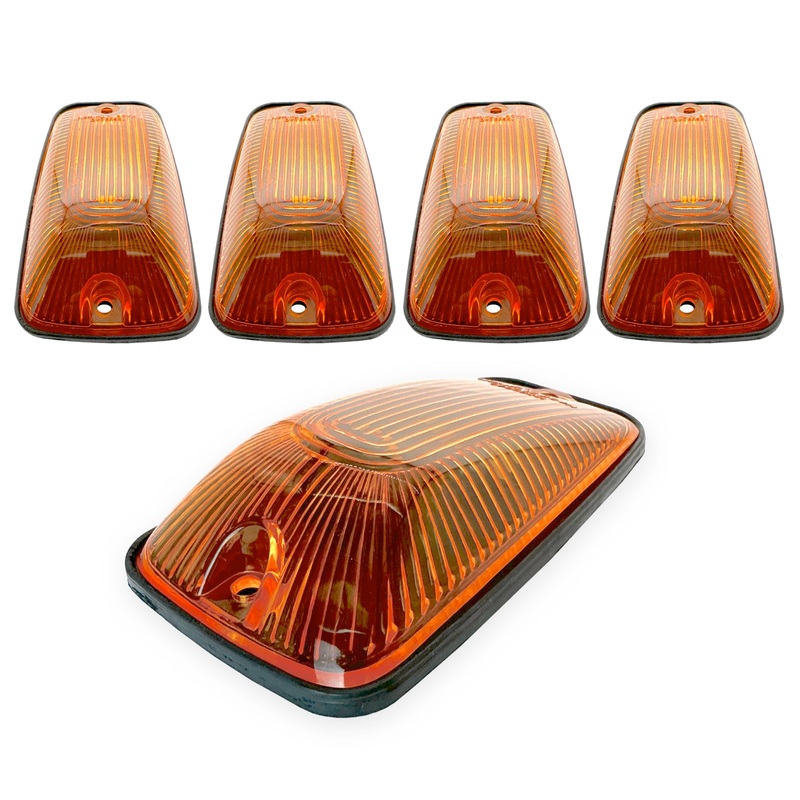 5 Amber Roof Running Marker Lamp Replacements Compatible with 1988 – 2002 Chevrolet GMC Trucks