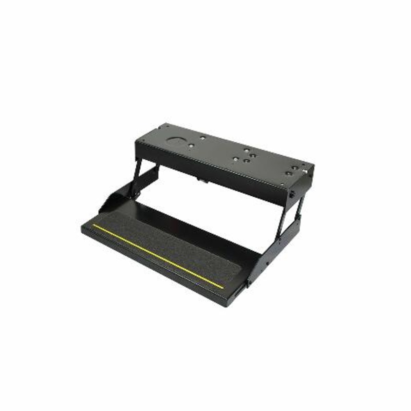 Kwikee 36 Series Single 12V Electric RV Step Assembly, 8.5″ Rise, 300 lbs. Heavy-Gauge Steel, Obstruction Sensors, Hidden Light, Anti-Slip Steps, Travel Trailers, 5th Wheels, Campers – 903609025