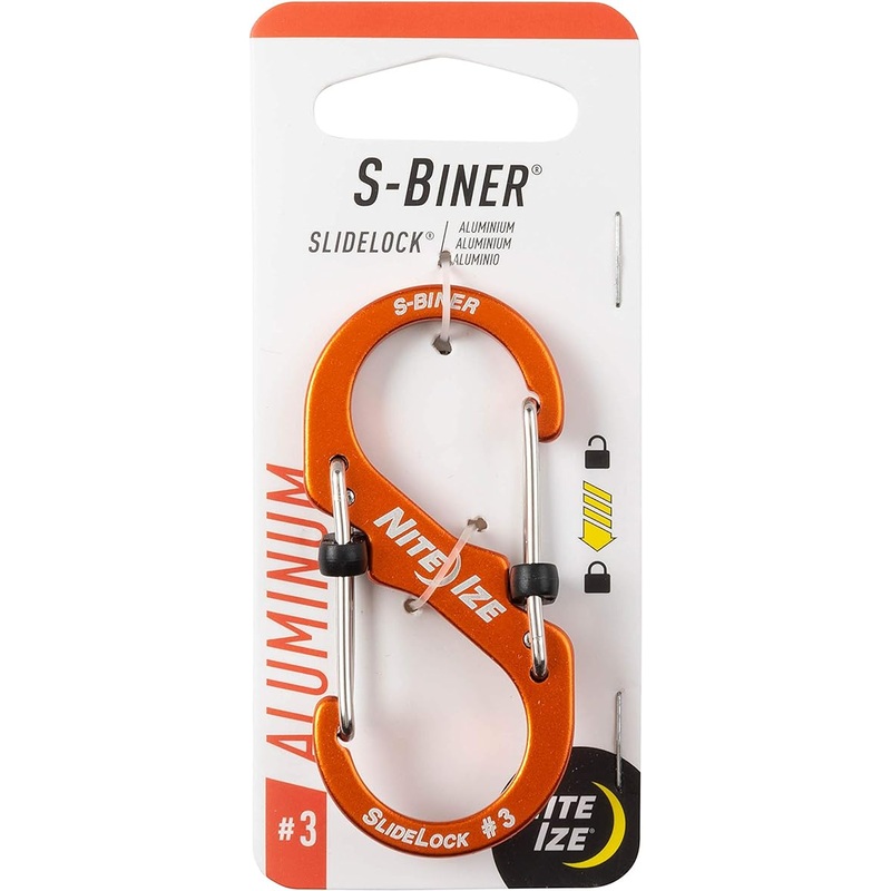 Nite Ize S-Biner Slide Lock – Orange Carabiner, LSBA4-19-R6