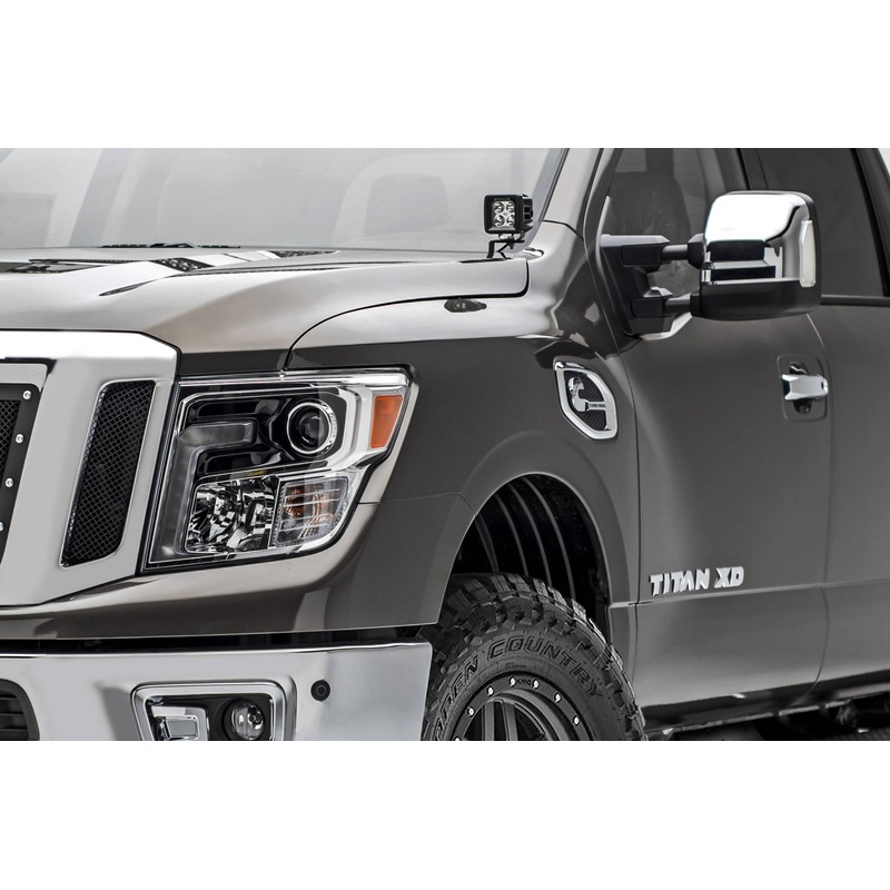 ZROADZ Z367581 Black Mild Steel Hood Hinge LED Bracket Fits 2016-2019 Nissan Titan