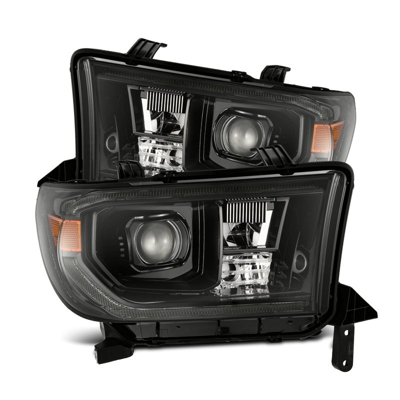 ALPHAREX 2007-2013 Toyota Tundra LUXX-Series LED Projector Headlights Alpha-Black (With Level Adjuster)