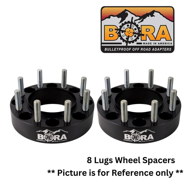 BORA 1988-2010 GMC Sierra 2500 3500 Aluminum 2″ Wheel Spacers (Bolt Pattern 8×165.1 / Hub Bore 116.7) (Sold by Pair)